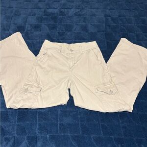 American Eagle Women Light Blue Mid Rise Baggy Wide Leg Pants